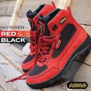 Asolo Mens Skyriser Boots Red/Black AS507M Asolo | Shoes | Asolo Mens Skyriser Boots Redblack As57m  main image 3